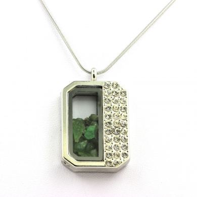 Raw Tsavorite Garnet Necklace.