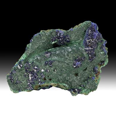 Azurite with Malachite