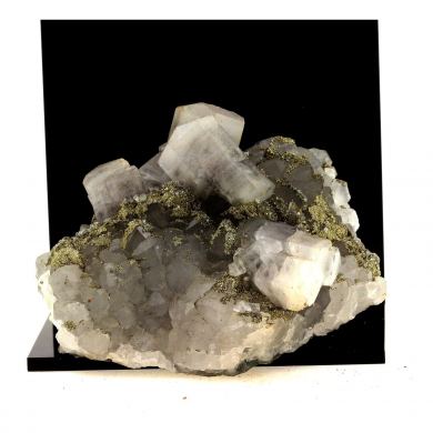 Calcite, Pyrite, Fluorite.