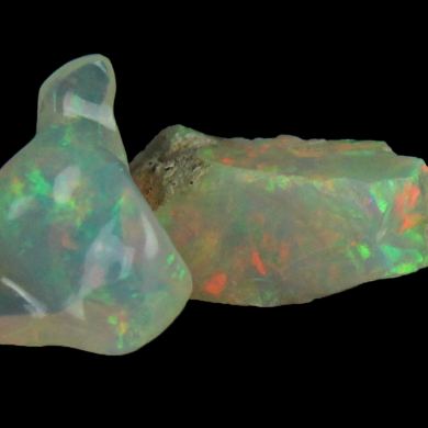 Opal (rough and cut)