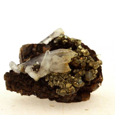 Siderite + Quartz + Pyrite. 91.0 ct.