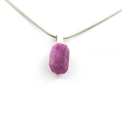 Raw Ruby Necklace. 11.43 ct.