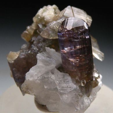 Tanzanite on Calcite