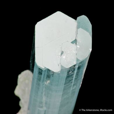 Beryl var. Aquamarine with Garnet inclusions