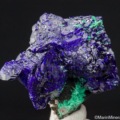 Azurite with Malachite