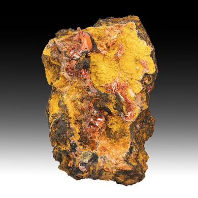 Philipsbornite with Crocoite