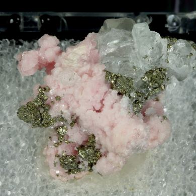 Rhodochrosite with Flourite and Pyrite