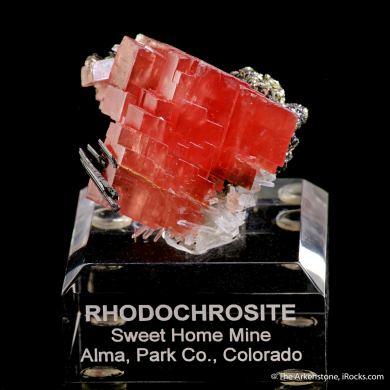 Rhodochrosite with Hubnerite, Quartz, Apatite