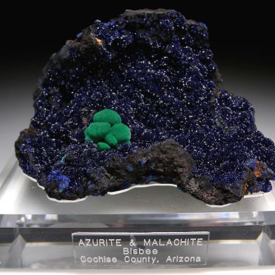 Malachite on Azurite