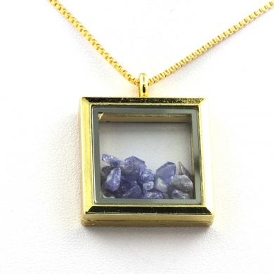 Raw Tanzanite Necklace.