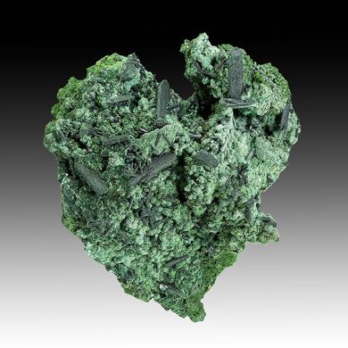 Malachite after Azurite with Arsentsumebite