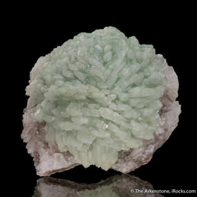 Prehnite on Quartz