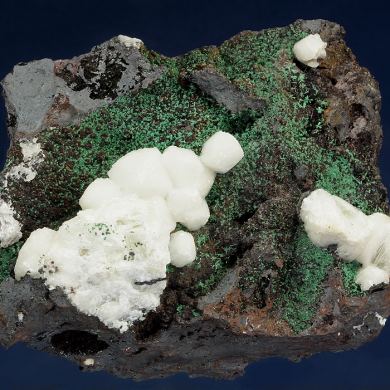 Calcite with Malachite