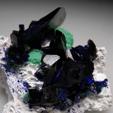 Azurite with Malachite