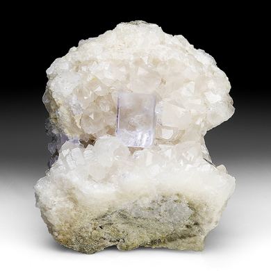 Fluorite with Quartz, Calcite