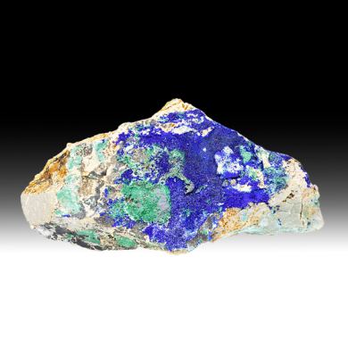 Azurite with Olivenite, Tyrolite