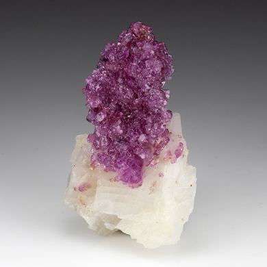 Corundum var. Ruby with Calcite