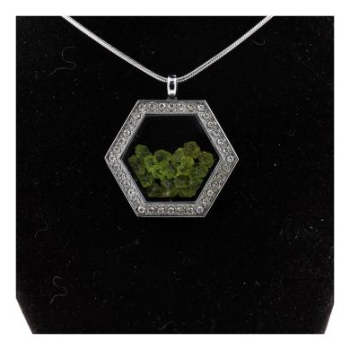 Raw Peridot necklace.