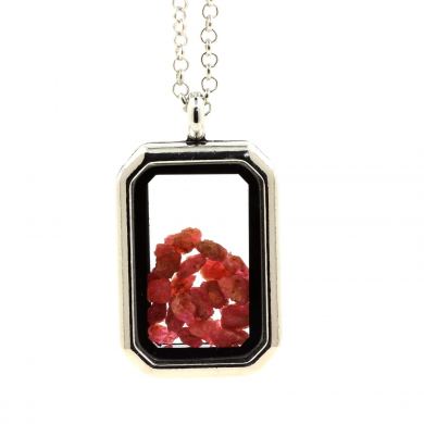 Raw Spinel necklace.