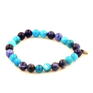 Apatite + Sodalite Beads Bracelet 8 mm.