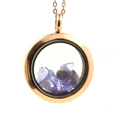 Raw Tanzanite necklace.