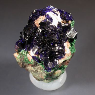 Azurite with Malachite