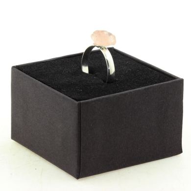 Silver Plated raw Morganite Ring. 9.04 ct.