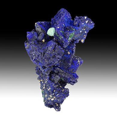 Azurite with Malachite after Cuprite