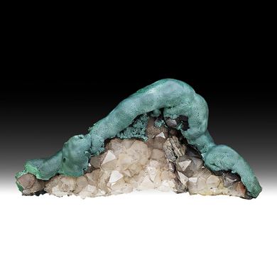 Malachite with Quartz