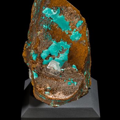 Rosasite & Calcite on Limonite