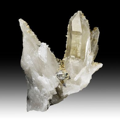 Quartz with Arsenopyrite, Siderite