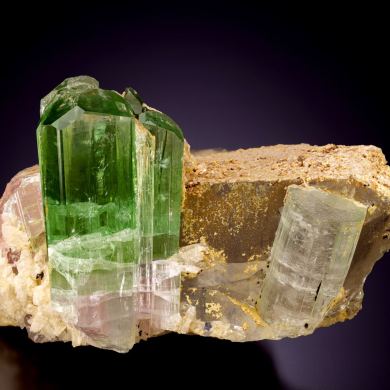 Tourmaline on Quartz