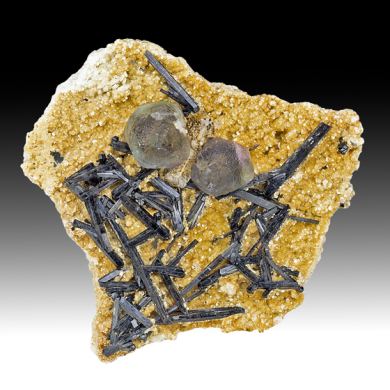 Fluorite with Schorl