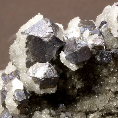 Galena with Quartz and Chalcopyrite