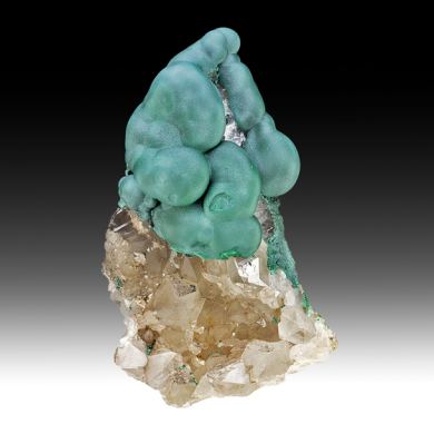 Malachite with Quartz