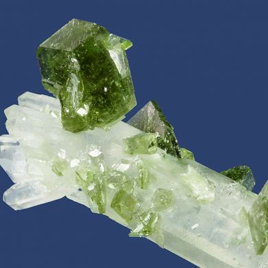 Uvite Tourmaline on Quartz