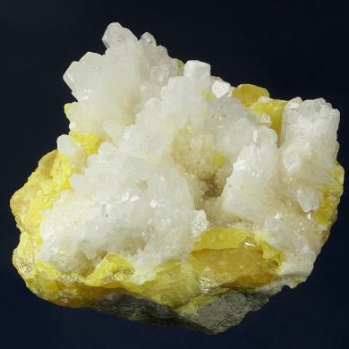 Celestine and Aragonite on Sulphur