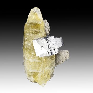 Galena with Calcite