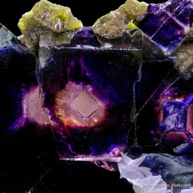 Fluorite with Calcite and Muscovite