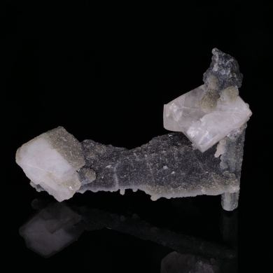 CALCITE on CHALCEDONY - Jalgaon, India