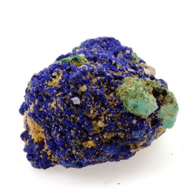 Chessylite ( Azurite ) + Cuprite.