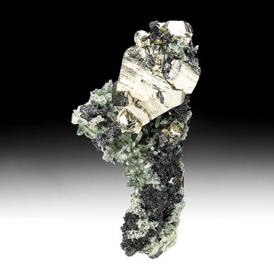 Pyrite with Quartz, Sphalerite