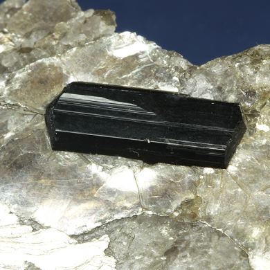 Schorl in Muscovite with Clevelandite