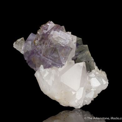 Fluorite with Quartz and Pyrite