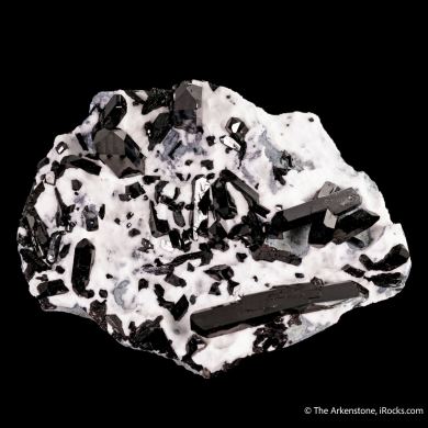 Neptunite on Natrolite