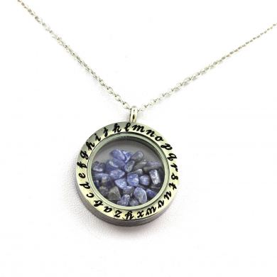 Raw Tanzanite Necklace.