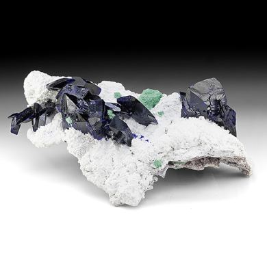 Azurite with Malachite