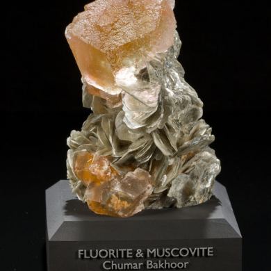 Fluorite on Muscovite