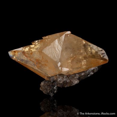 Calcite (twin) on Sphalerite