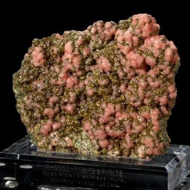 Japanese Rhodochrosite on Pyrite